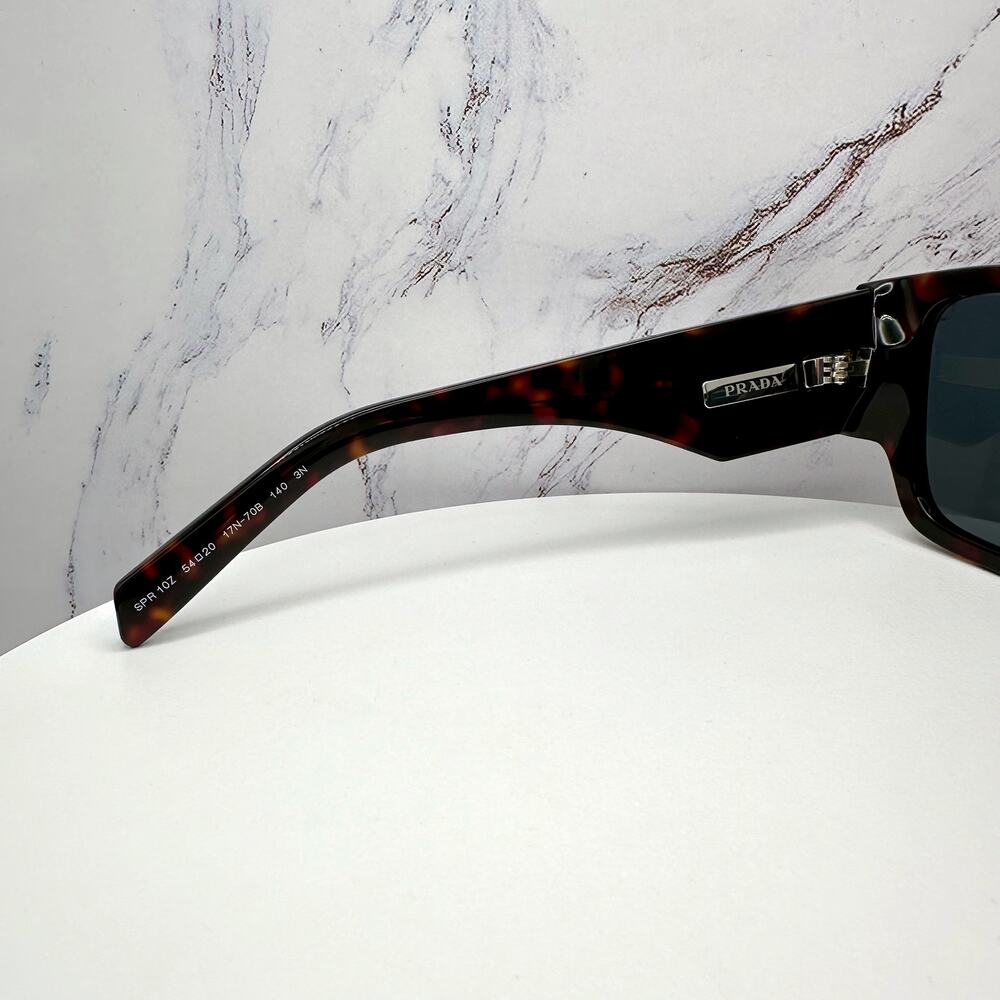 New PRADA Sunglasses Brown Root Tortoise Square Men's Plaque Logo - Picture 8 of 16